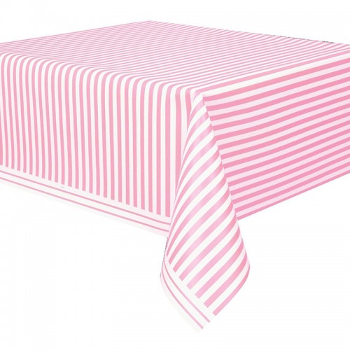 Toalha Riscas Rosa Claro